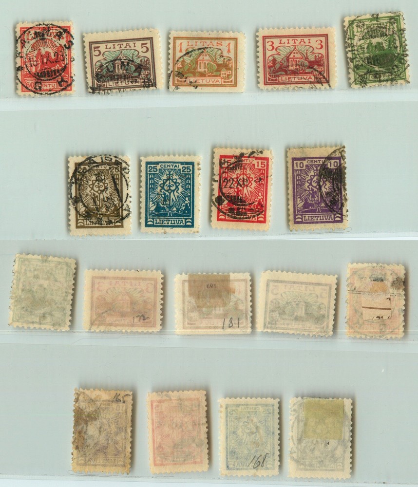 Lithuania 🇱🇹 1923 SC 165-173 used. rtb3093