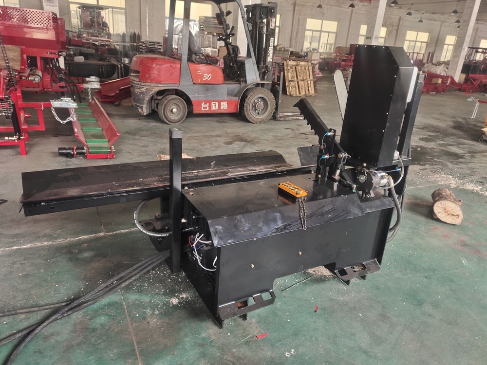 30T Hydraulic Skid Steer Firewood Processor 20ft Log Wood Splitter Processor