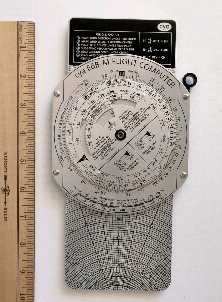 CYA E6B Metal Flight Computer BUNDLE VFR Kneeboard Clipboard Lot