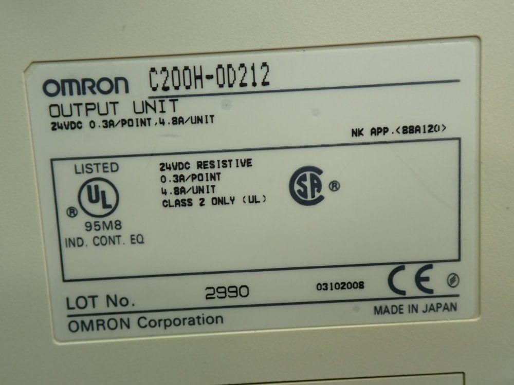 OMRON C200H-OD212 C200H-SERIES SYSMAC 16-POINT TRANSISTOR PLC OUTPUT MODULE,