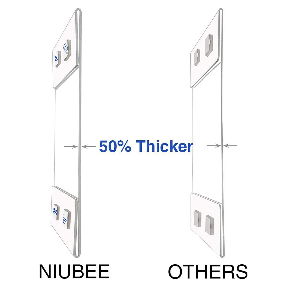 6 Pack 8.5x11 Clear Acrylic Sign Holder Wall Menu Removable Hook Loop 6 PCS