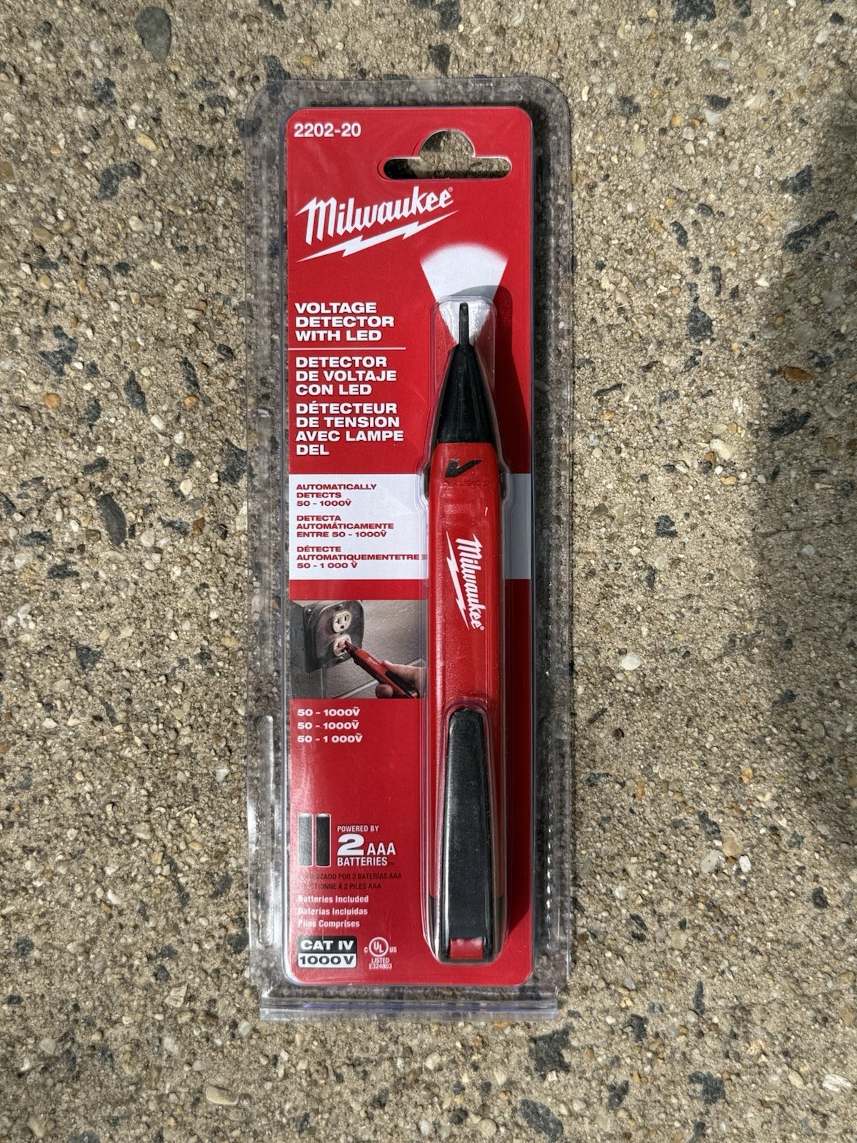 MILWAUKEE Voltage Detector: AC Volt, CAT IV 1000V