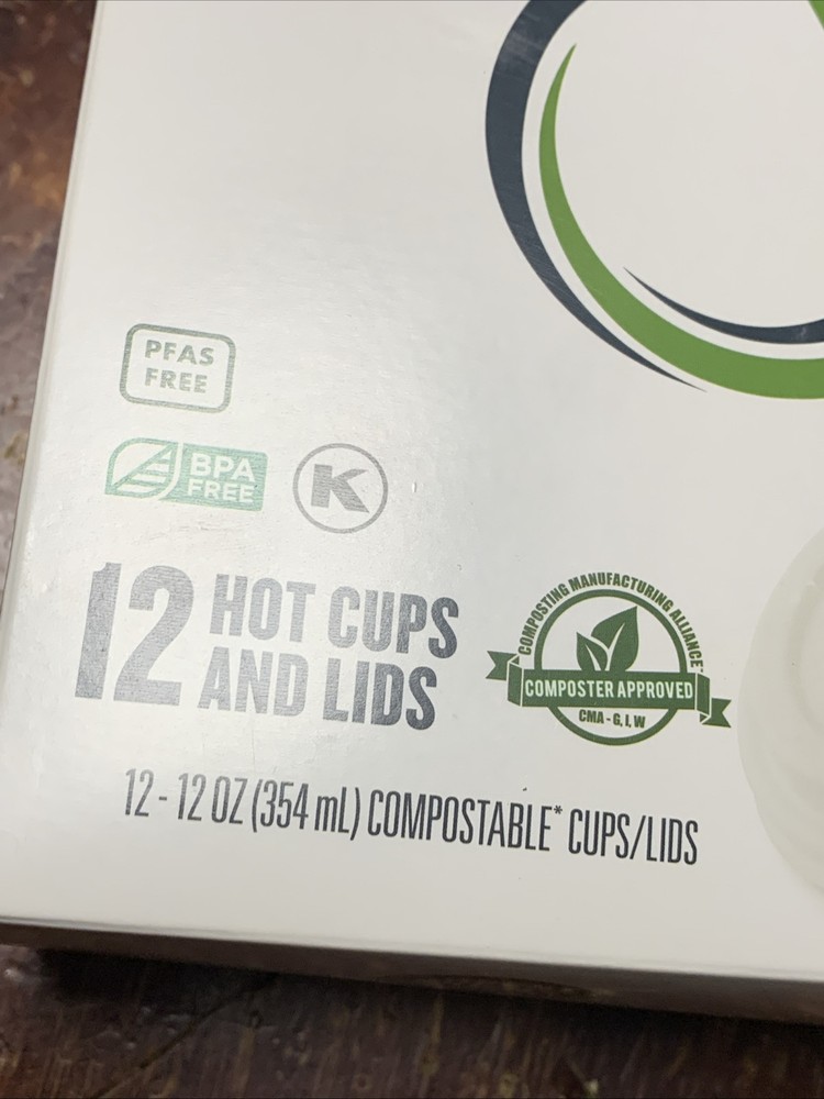 New Sealed Open Nature Cups with Lids Compostable