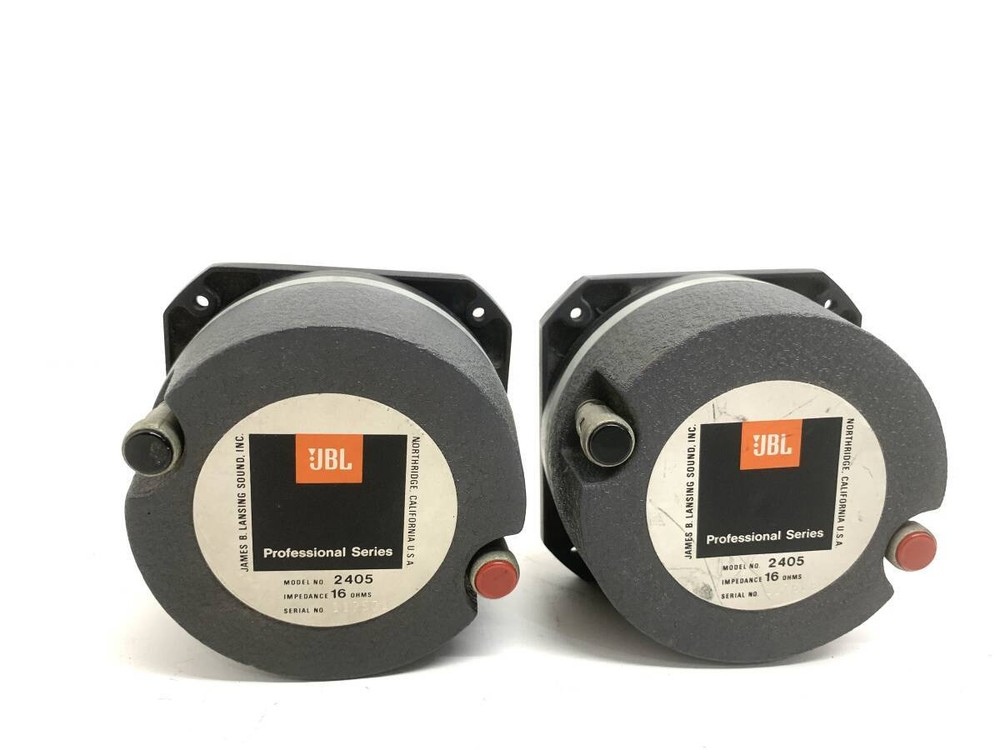 JBL 2405 Tweeter Pair Professional Series 16 Ohms Compression Working Confirmed