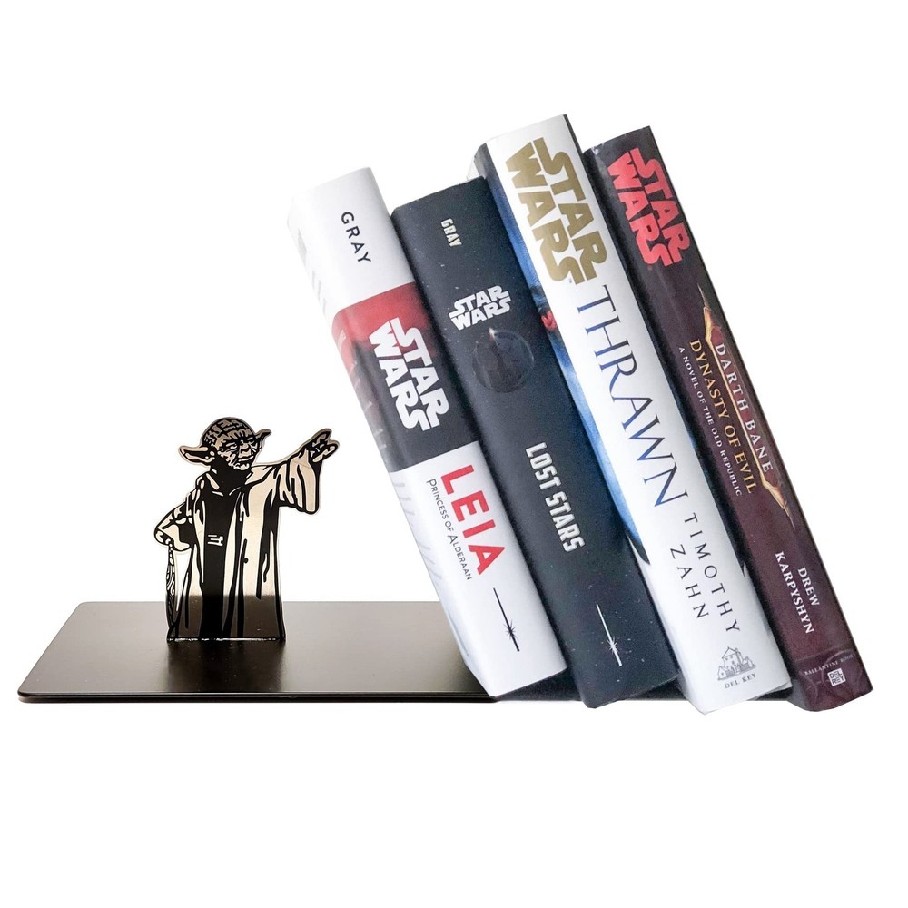 Master Yoda Force Metal Bookend, Double-Sided Printing Yoda Pattern, Creative...