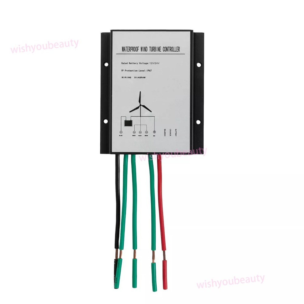 800W 24V Vertical Wind Turbine Generator & MPPT Charge Controller Windmill Power