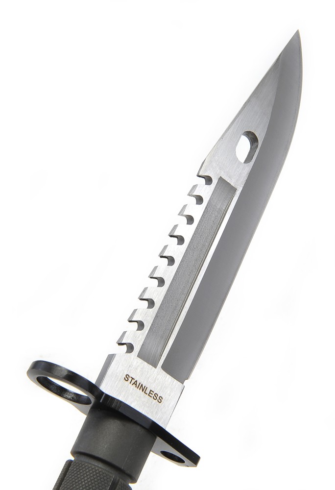 M9 Bayonet Survival Knife with Saw Back, Wire Cutter and Scabbard