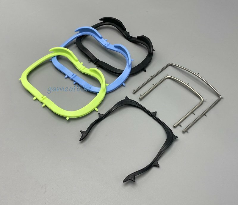 Dental Rubber Dam Frames Sheets Brackets Black Contrast Foldable Plastic Steel