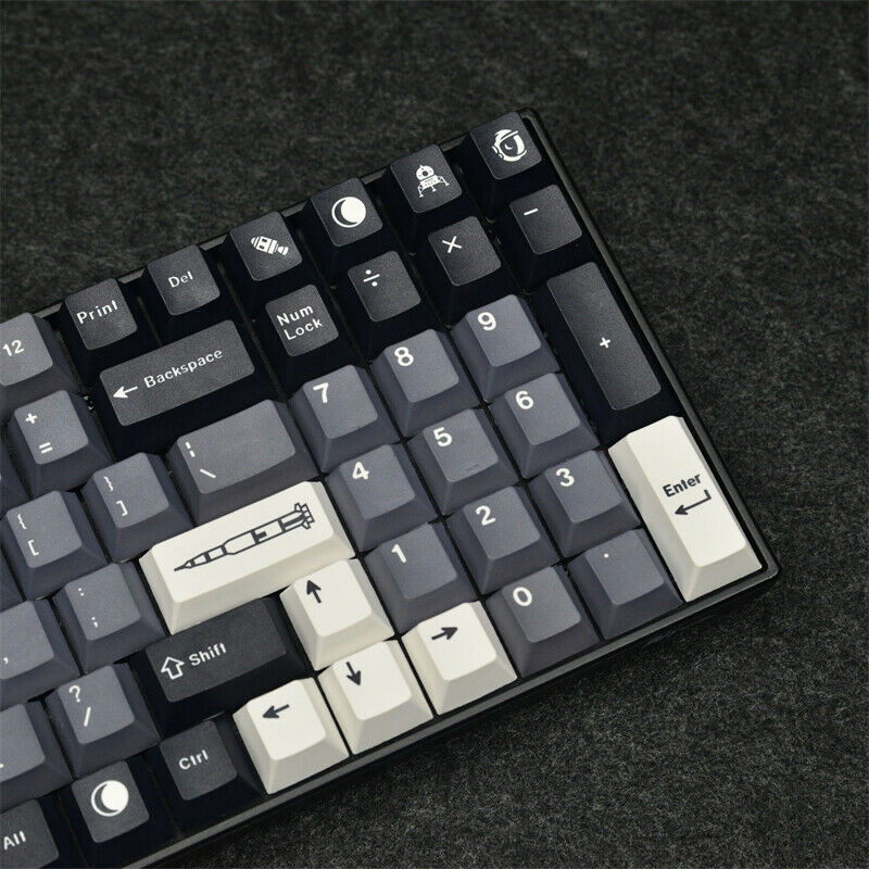 Apollo Theme Keycap Gray Cherry Profile 129 Key Dye-sub for Cherry MX Keyboard