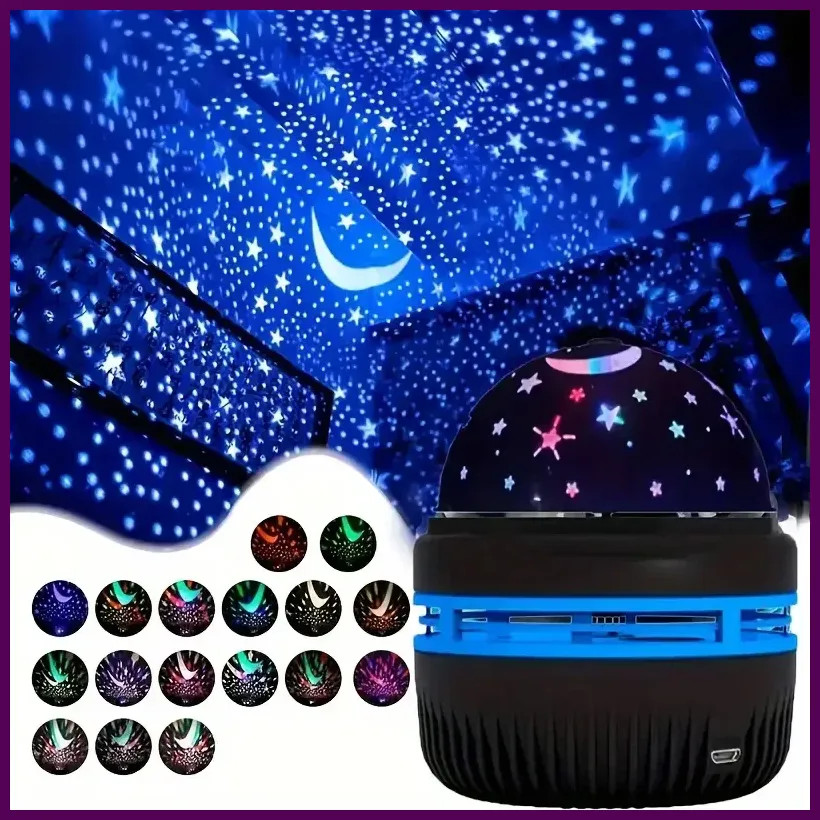 LED Starry Sky Night Lights USB Projector Lamp Magic Ball Moon Star