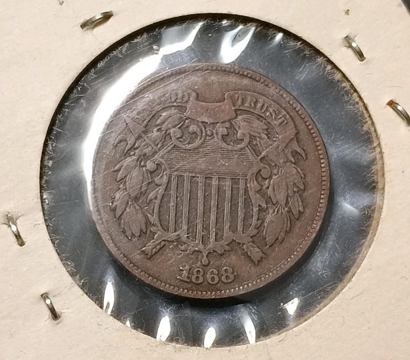 1868  2 Cent Piece U.S Coin. ( KM.#94 )