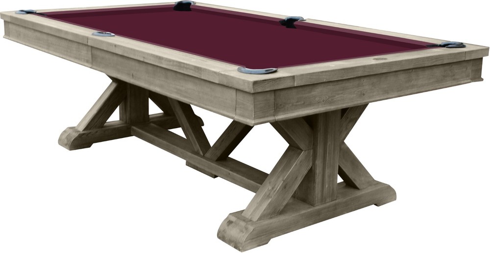 Playcraft Brazos River 8' Slate Pool Table, Weathered Gray