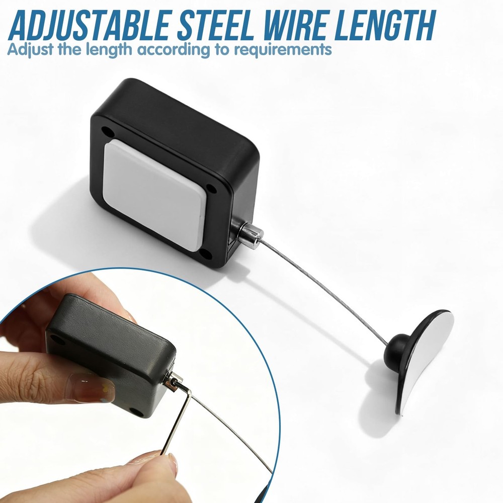 2Pcs Retractable Remote Control Tether, Leash Holder Kit