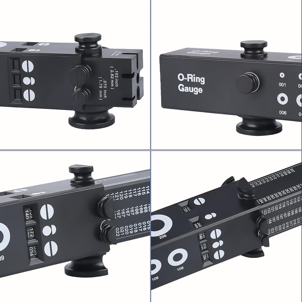 Oring sizing gauge telescoping slide style tool for measuring seals