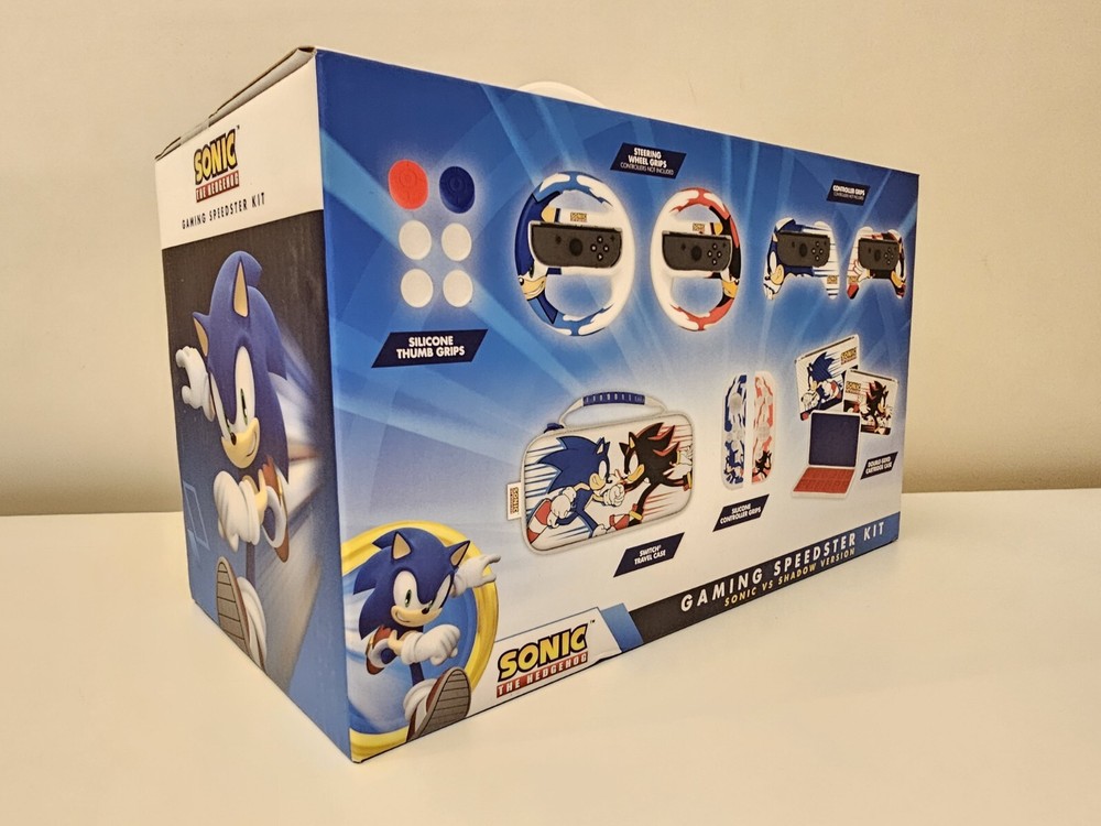 SONIC vs SHADOW Nintendo Switch Gaming Speedster Kit Carrying Case Steering Grip
