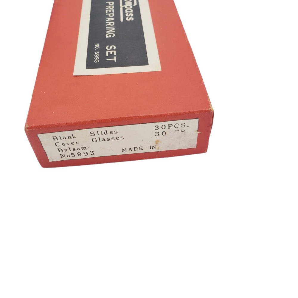 Compass Slide Preparing Set No. 5993 Microscope Glass Science Kit VTG