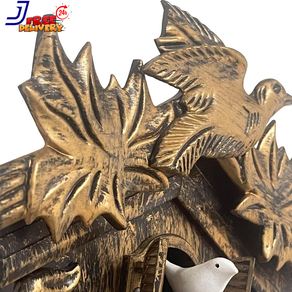 Chiming Cookoo Clock Brown Vintage Bird Flapping Cuckoo Clocks Volume Adjustable
