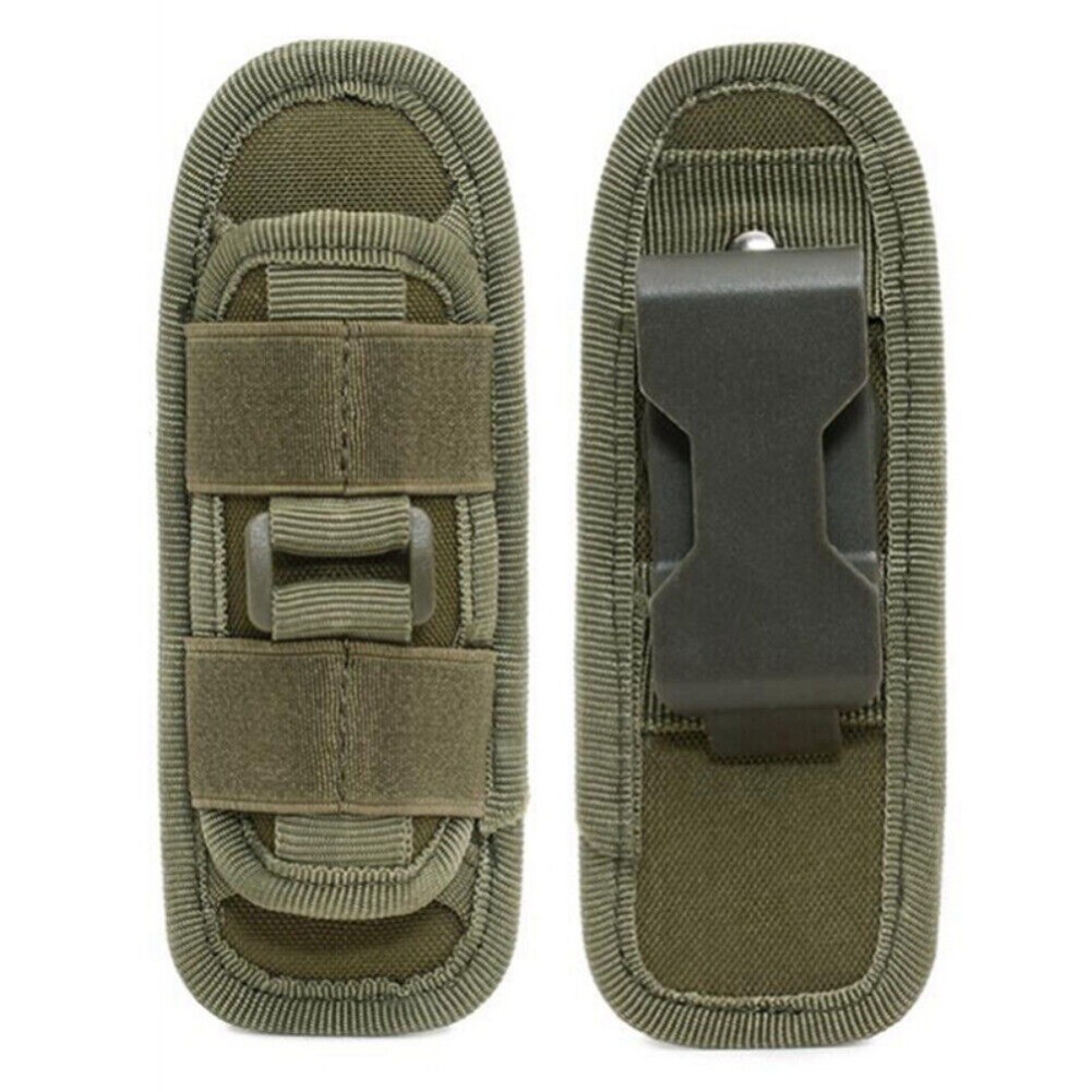 360° Rotatable Green Tactical Flashlight Holster Stretchable Clip Holder Pouches