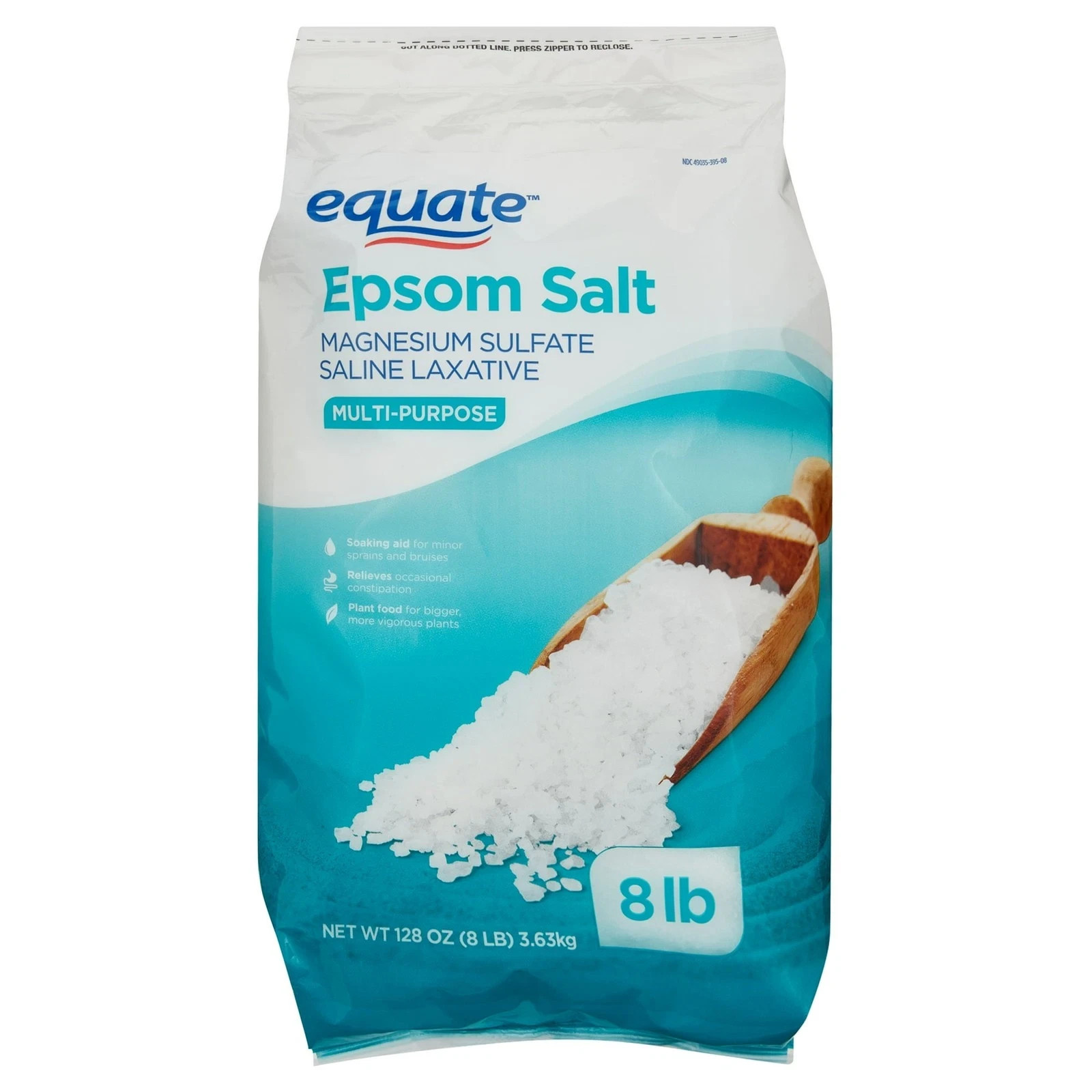 Equate Epsom Salt, Magnesium Sulfate, 128 oz (8lb), Unscented NEW