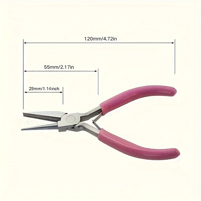 5in Round Concave Pliers Jewelry Making Precision Wire Loop Tool