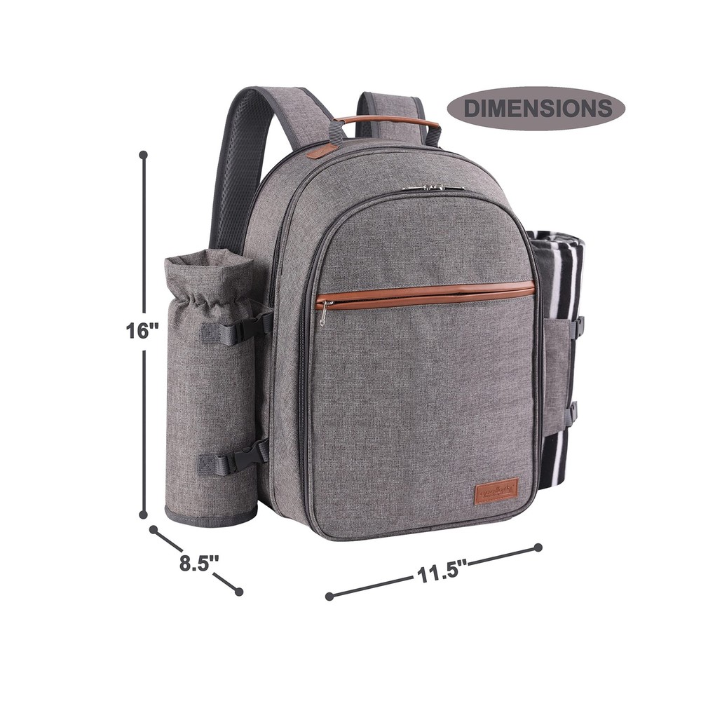 Apollo Walker Picnic Backpack Set for 2 Person with Cooler Compartm... Fast Ship
