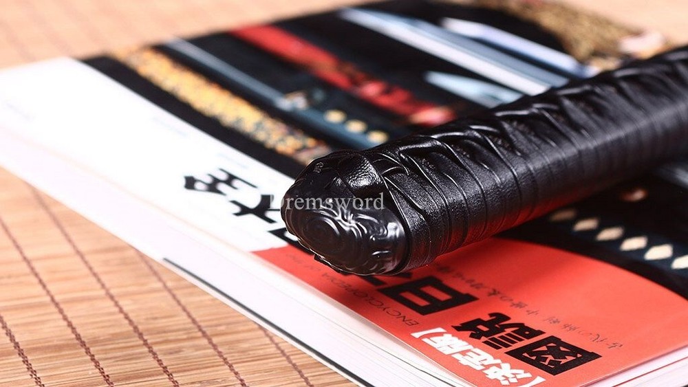 Handmade Black T10 Clay Tempered Katana Japanese Samurai Functional Sword Sharp
