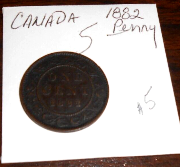 1882 H CANADA LARGE ONE CENT VICTORIA COIN