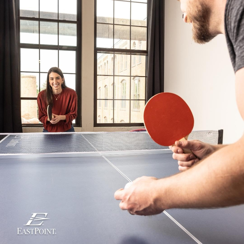 Eastpoint Foldable Table Tennis Conversion Top - 9 Ft X 5 Ft, Blue - Net & Posts