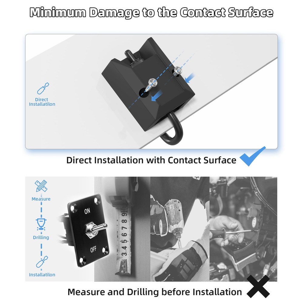 Wired Toggle Switch 12V 30A Heavy Duty Waterproof Toggle Switch SPST ON/Off 2...