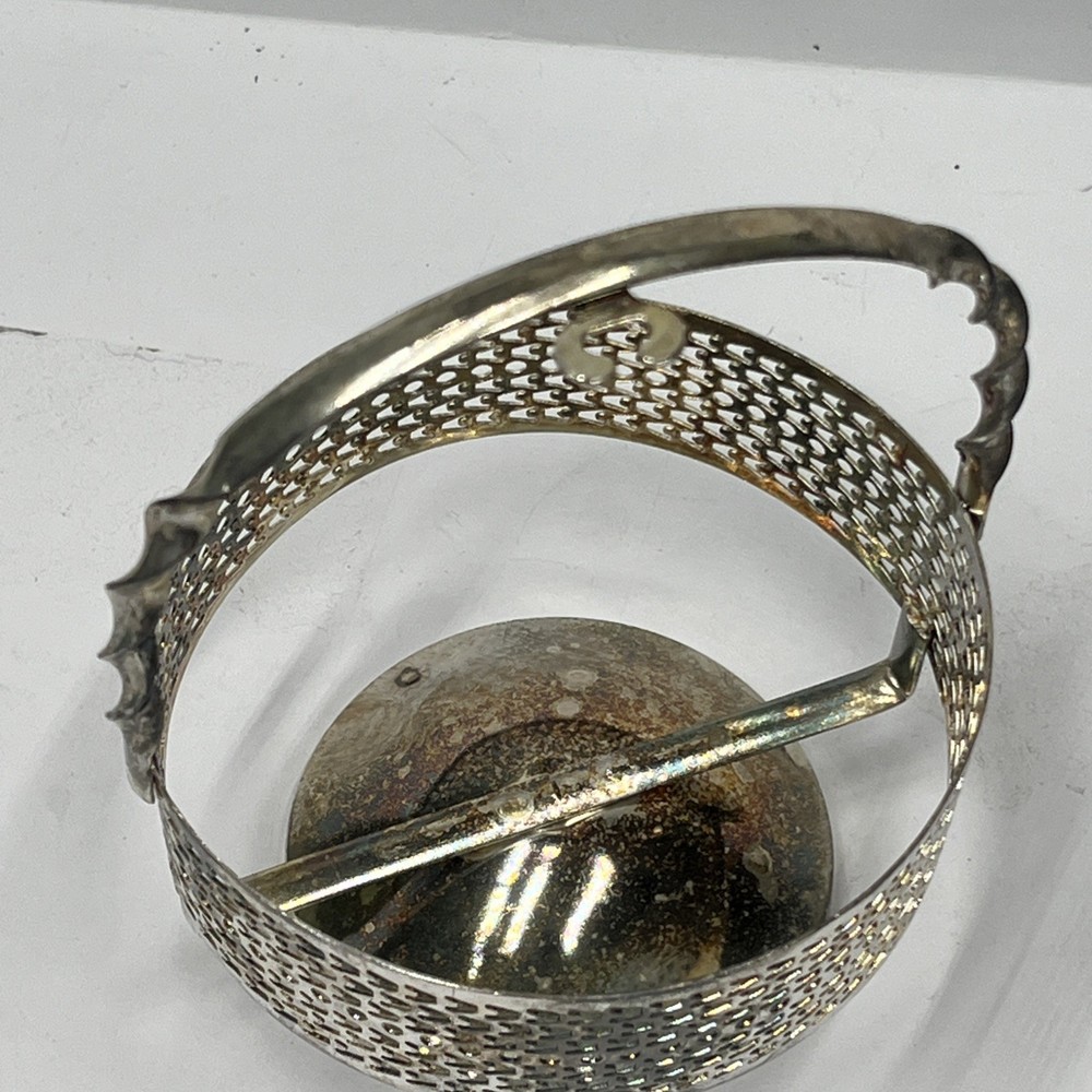 Silve Plated Jam Set Glass Insert and Spoon Open Box