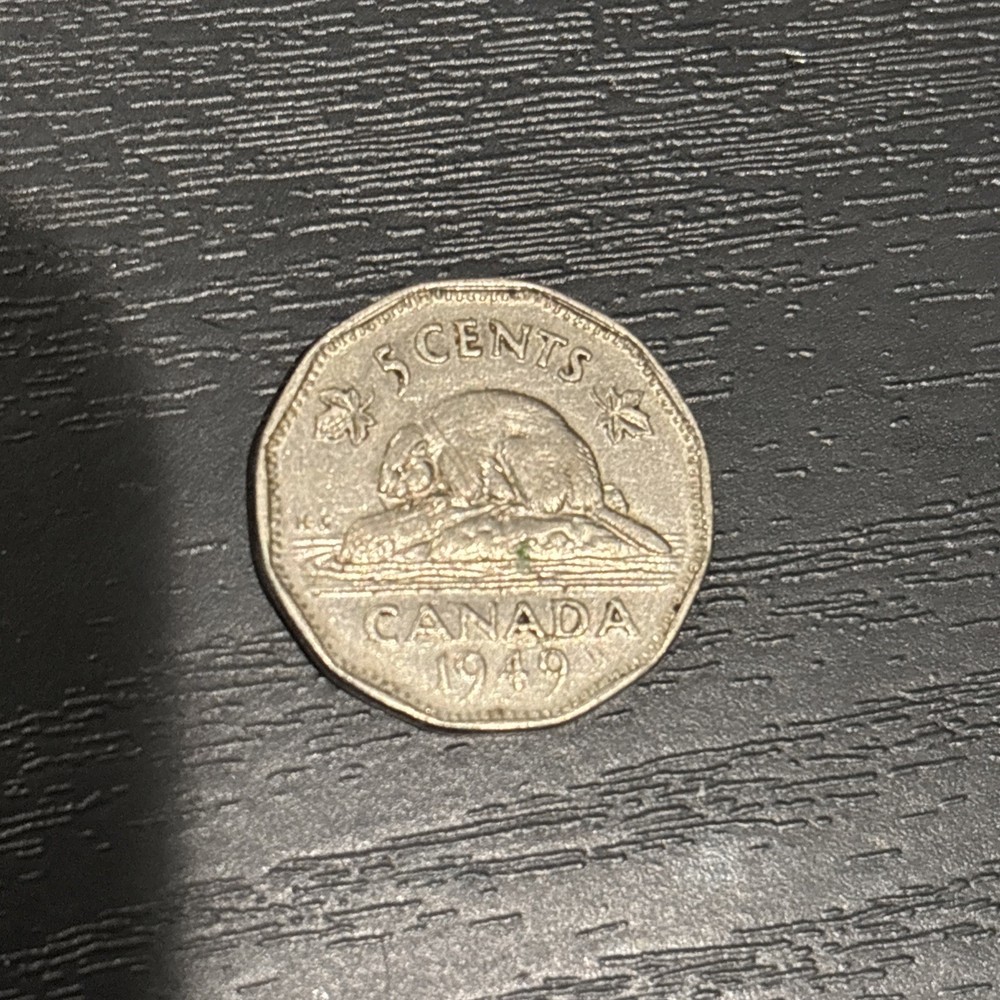 CANADA 5 Cents 1949 BEAVER COIN