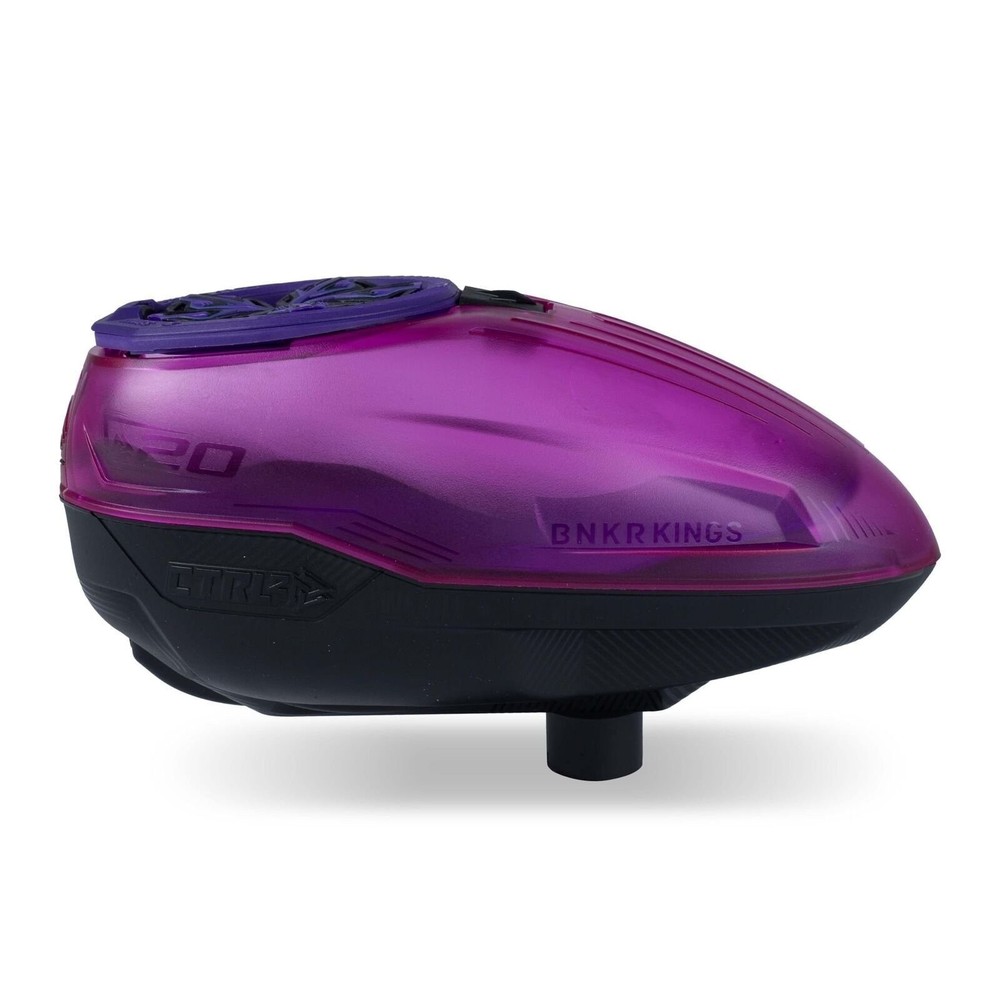 Crystal Purple / Black Bunkerkings CTRL2 Electronic Paintball Loader/Hopper