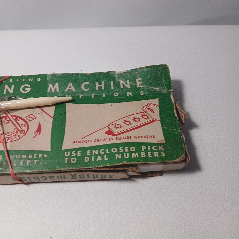 Vintage Sterling Dial-A-Matic Automatic Adding Machine, Original Pick, And Box!!
