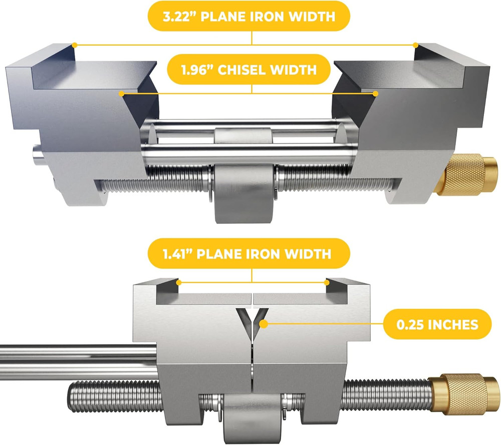 Sharp Pebble Honing Guide - Chisel & Plane Sharpening Jig - Fits Chisels 0.25' t