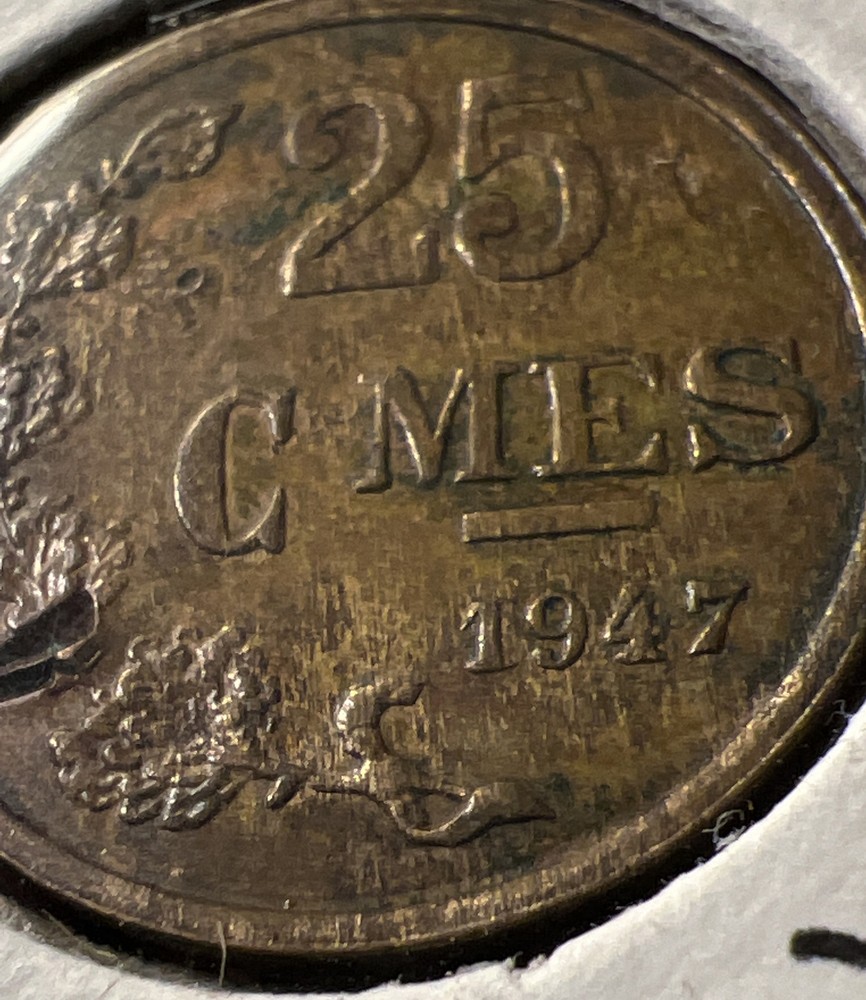 Luxemburg 1947 25 Centimes