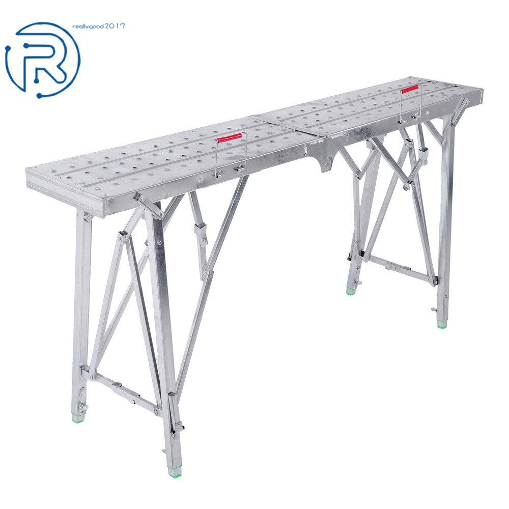 Portable 1.6m Folding Scaffolding Platform Work Bench Scaffold Step Ladder