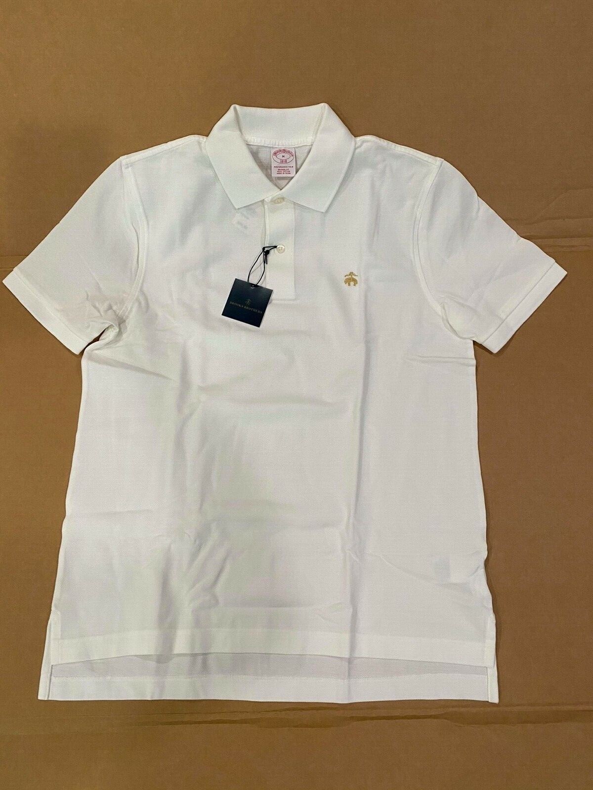 Brooks Brothers 1818 Men's Performance Polo Original Fit Off-White