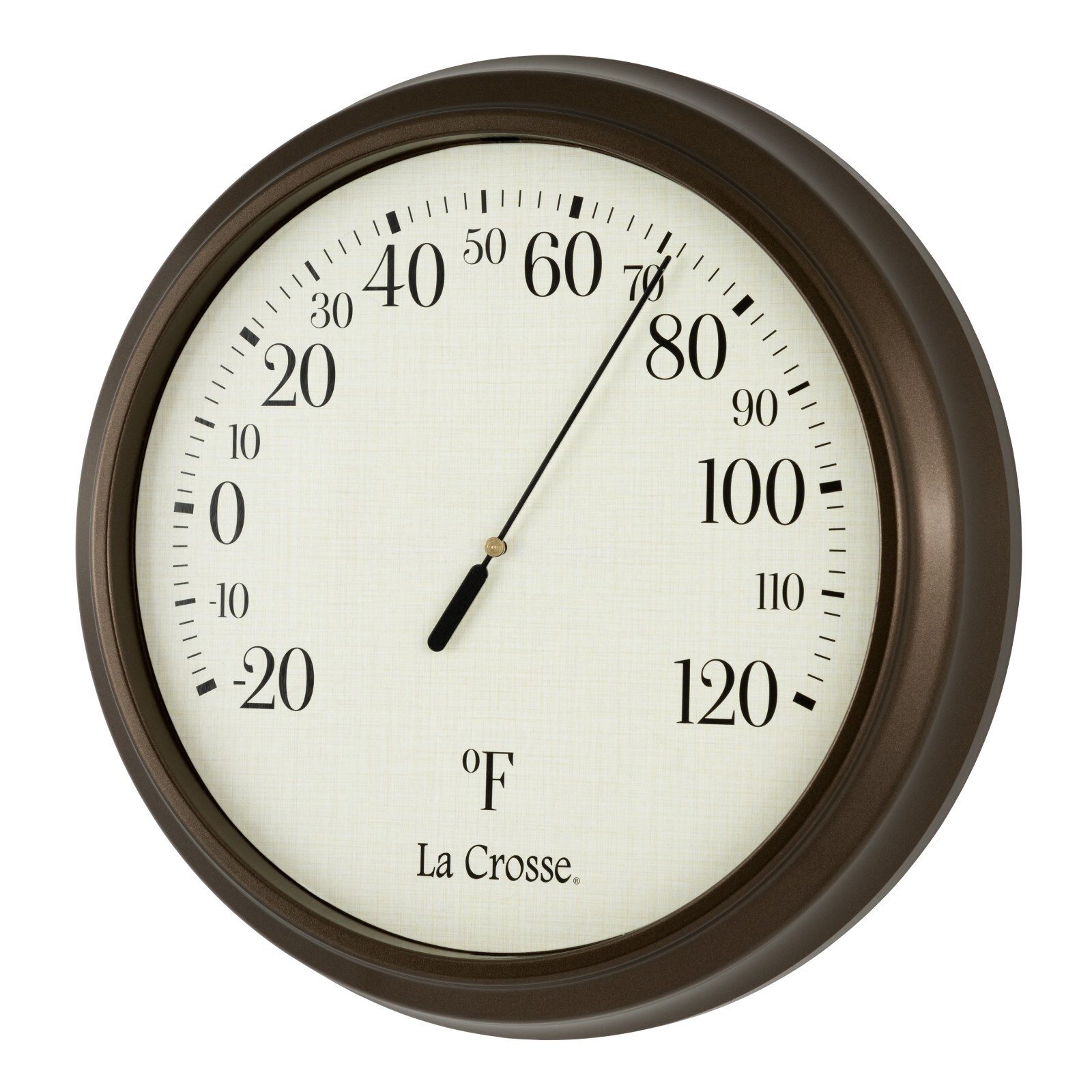 104-108 La Crosse 8" Round Indoor/Outdoor Dial Thermometer