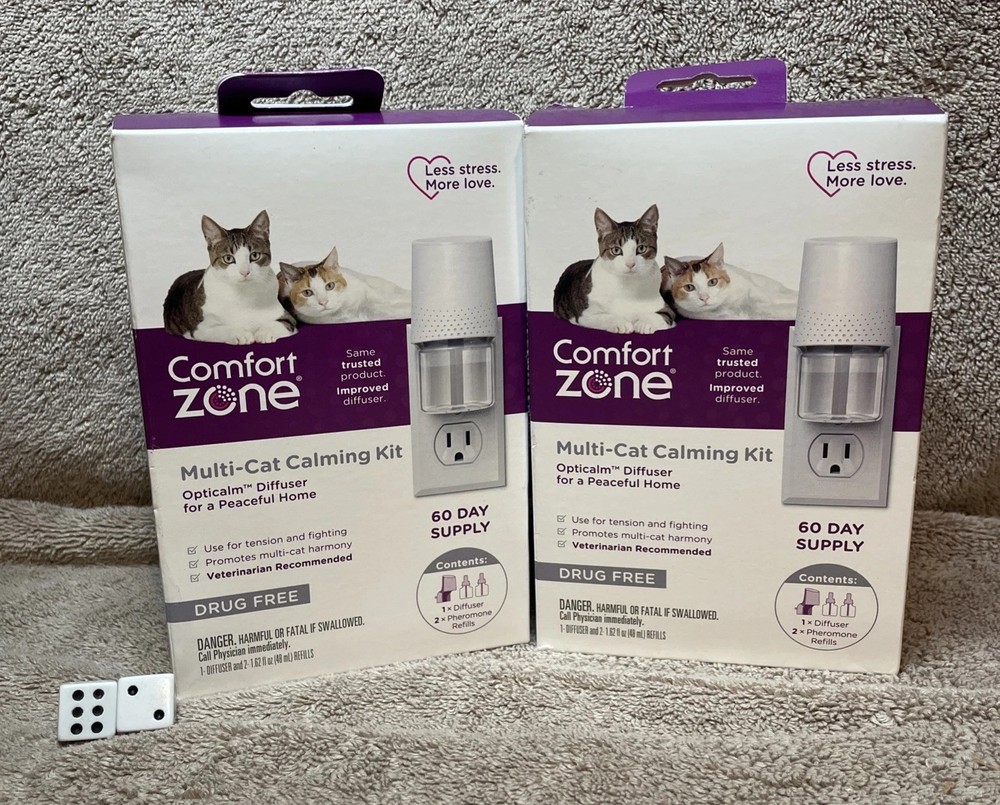 Comfort Zone 2 Diffuser & 4 Refills Multi-Cat Calming Kit 60-Day Supply Plug in