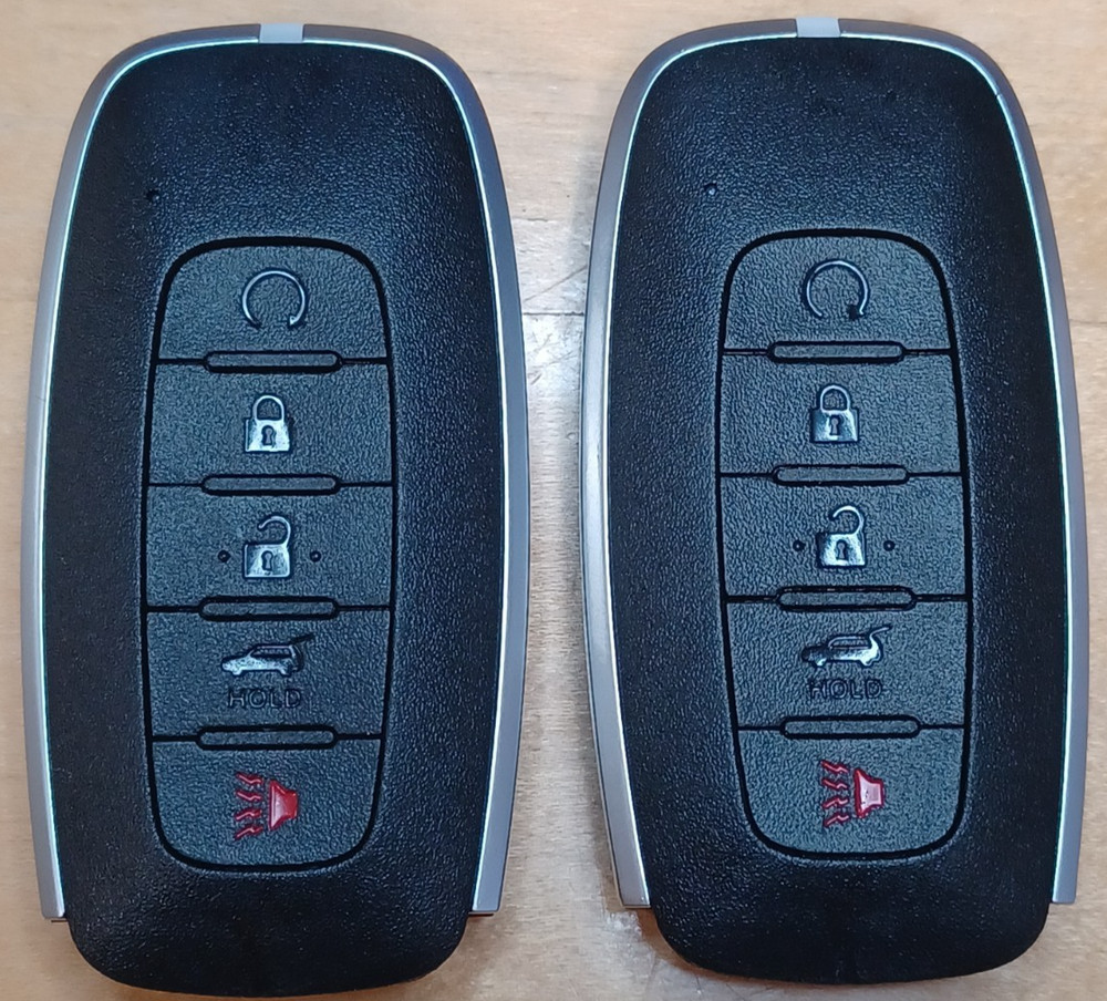 2x New High Quality 5-Button Hatch Nissan Smart Key Remote Replacement Shells