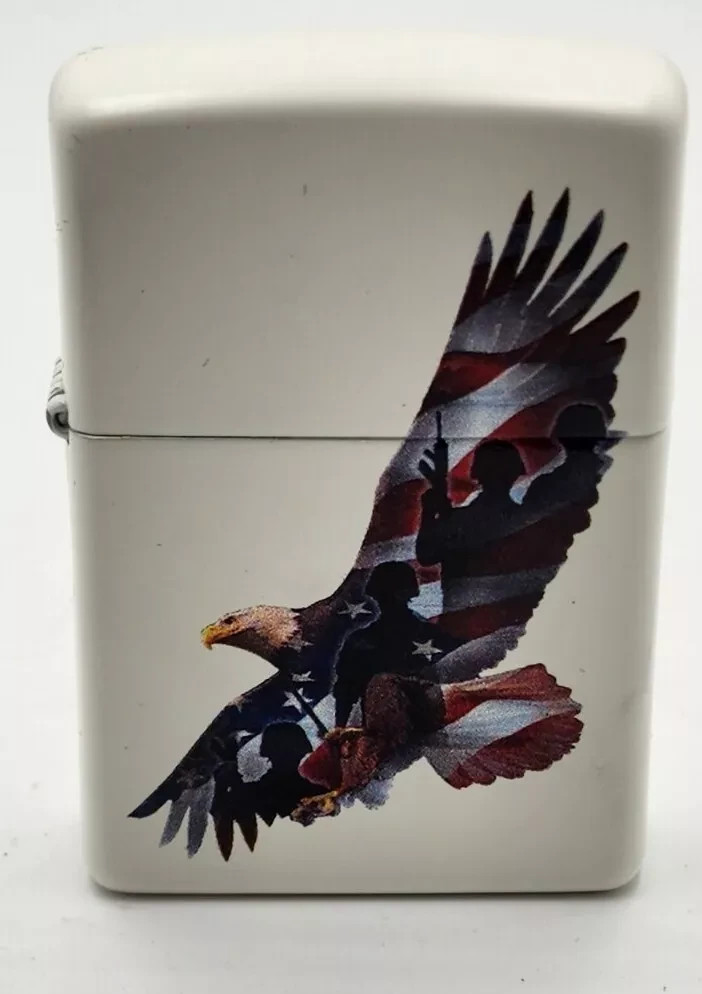ZIPPO Windproof Lighter USA Flag Eagle Design - Free Shipping