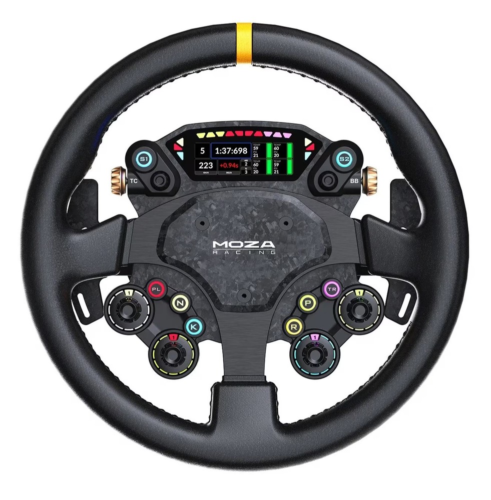 Moza Racing - CS Pro Sim Racing Steering Wheel for Windows - Black