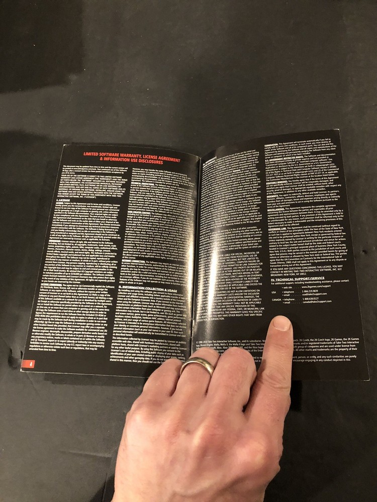 mafia 2 xbox 360 Manual Only