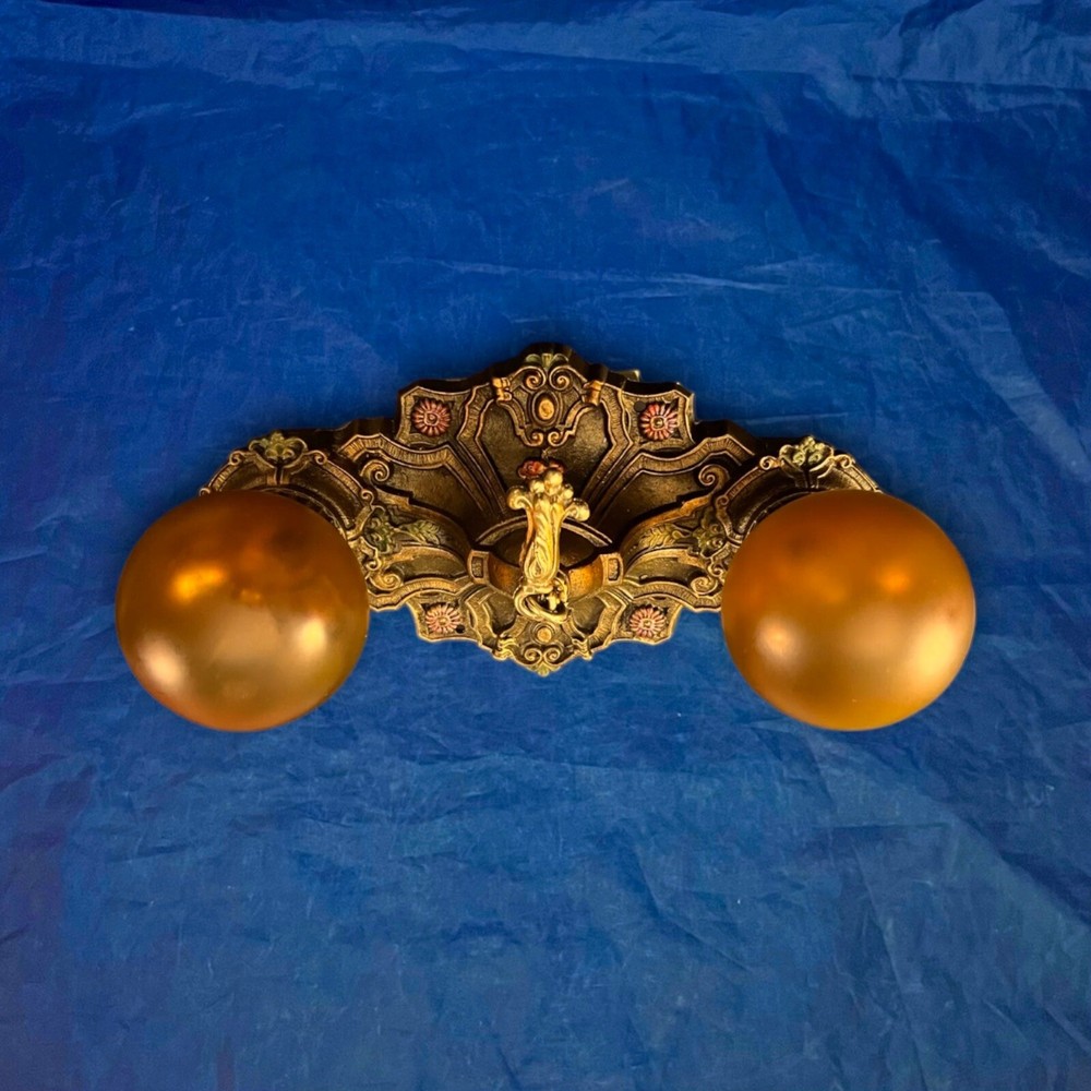 Rewired Nice Single Flush Two Socket light Fixture beautiful Finish 17C