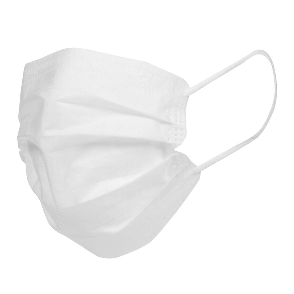 Disposable Face Covering (White) Disposable Face Mask. 50 Per Pack.