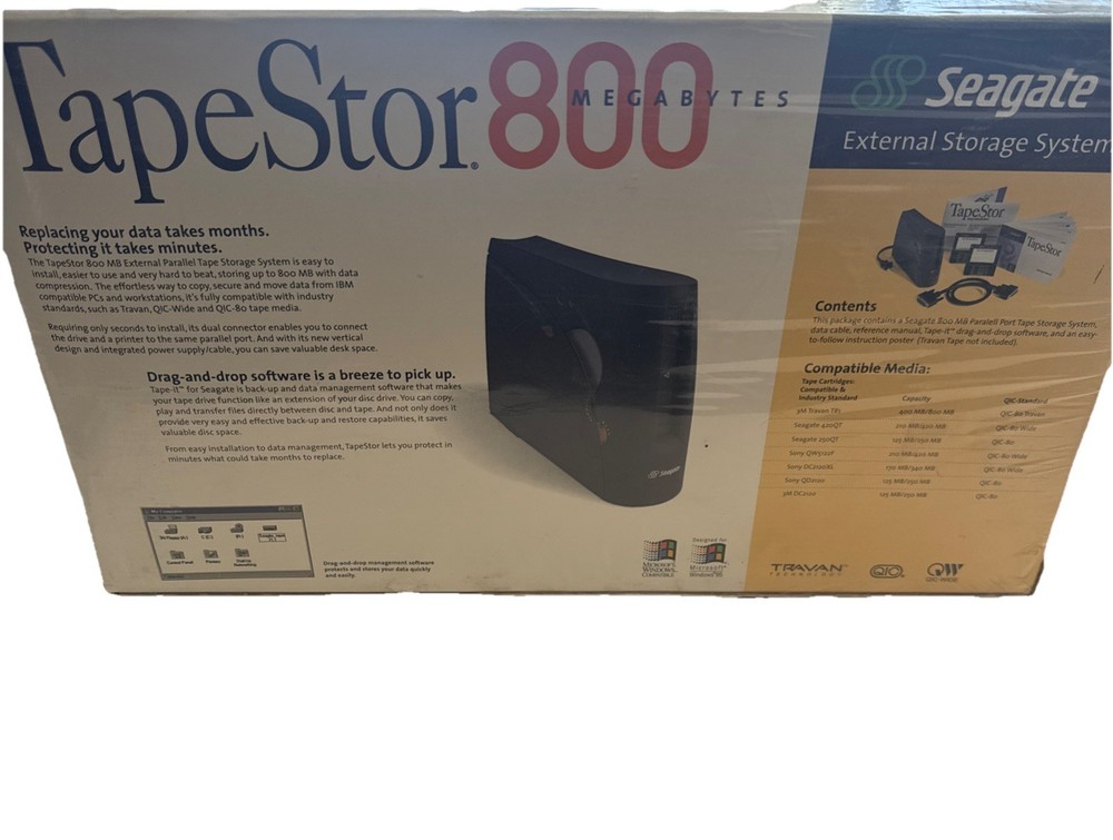 Seagate External Storage System Tapestor 800 Megabytes Model # Stt68ooP-R