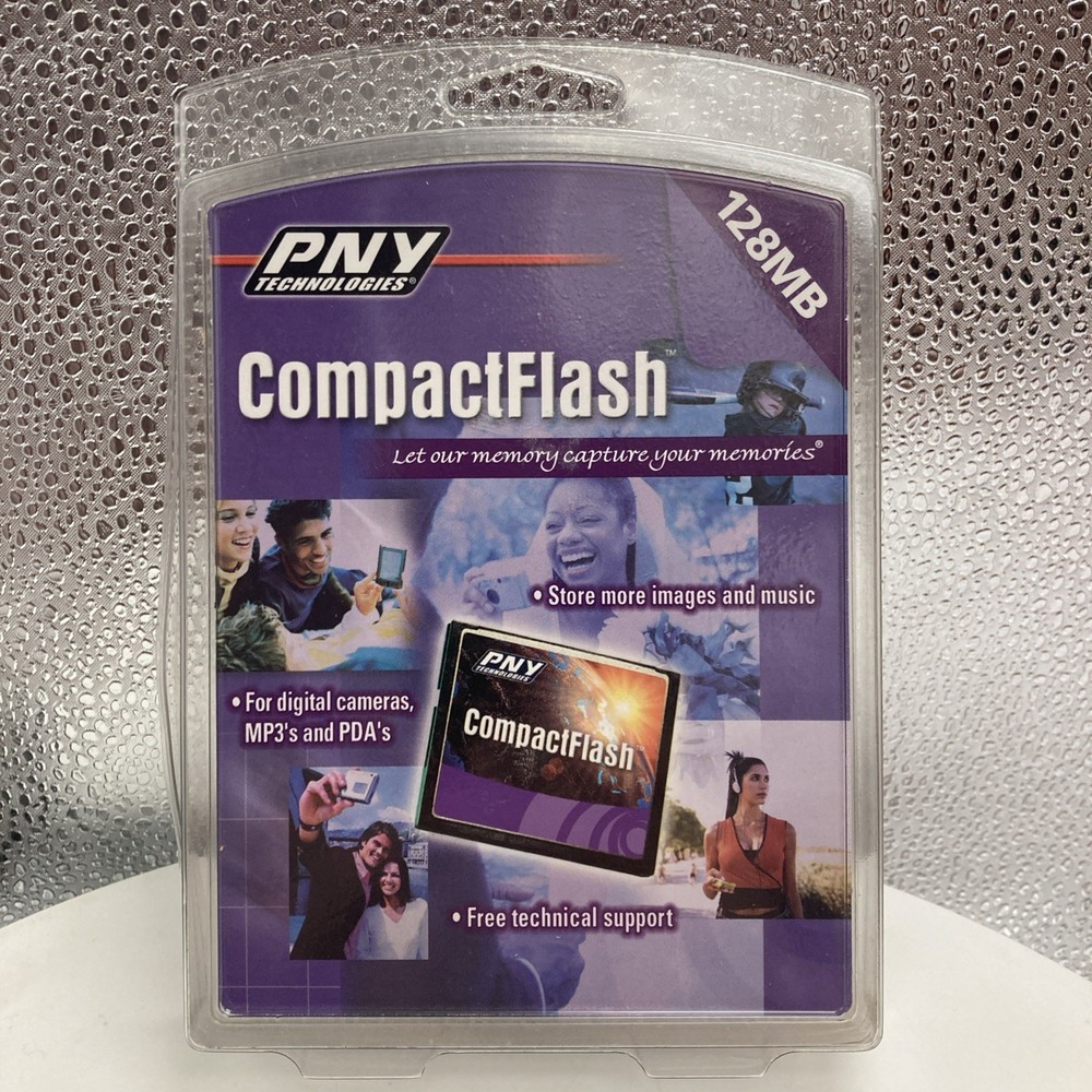 PNY Technologies 128MB  Compact Flash Memory Card For Camera NEW SEALED