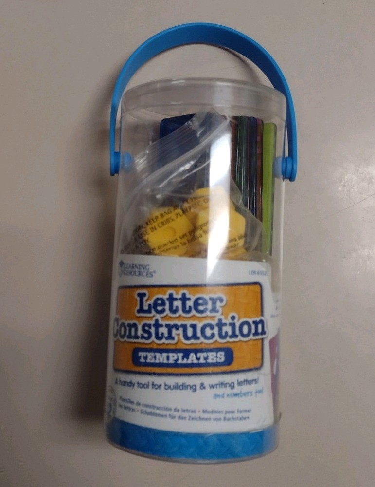Letter Construction Templates Learning Resources 12 PCS Ages 4 Plus