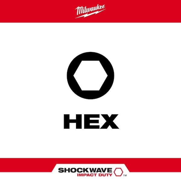 Milwaukee Tool 48-32-4616 Shockwave Impact Hex Insert Bit Set -9Pc