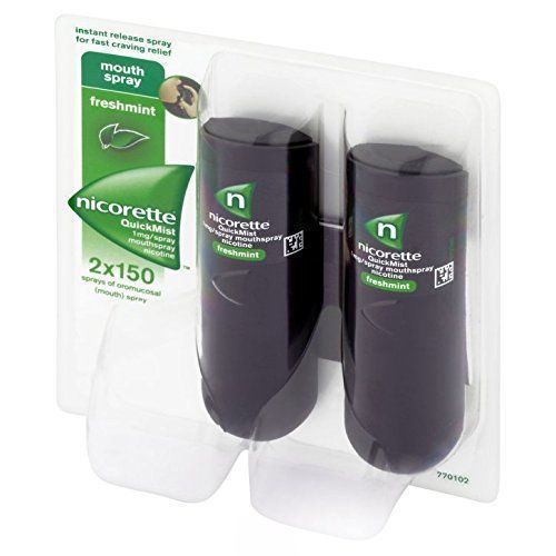 6 x Nicorette Quickmist Duo, 2 x 150 sprays-(12 SPRAY)FREE SHIP TO USA